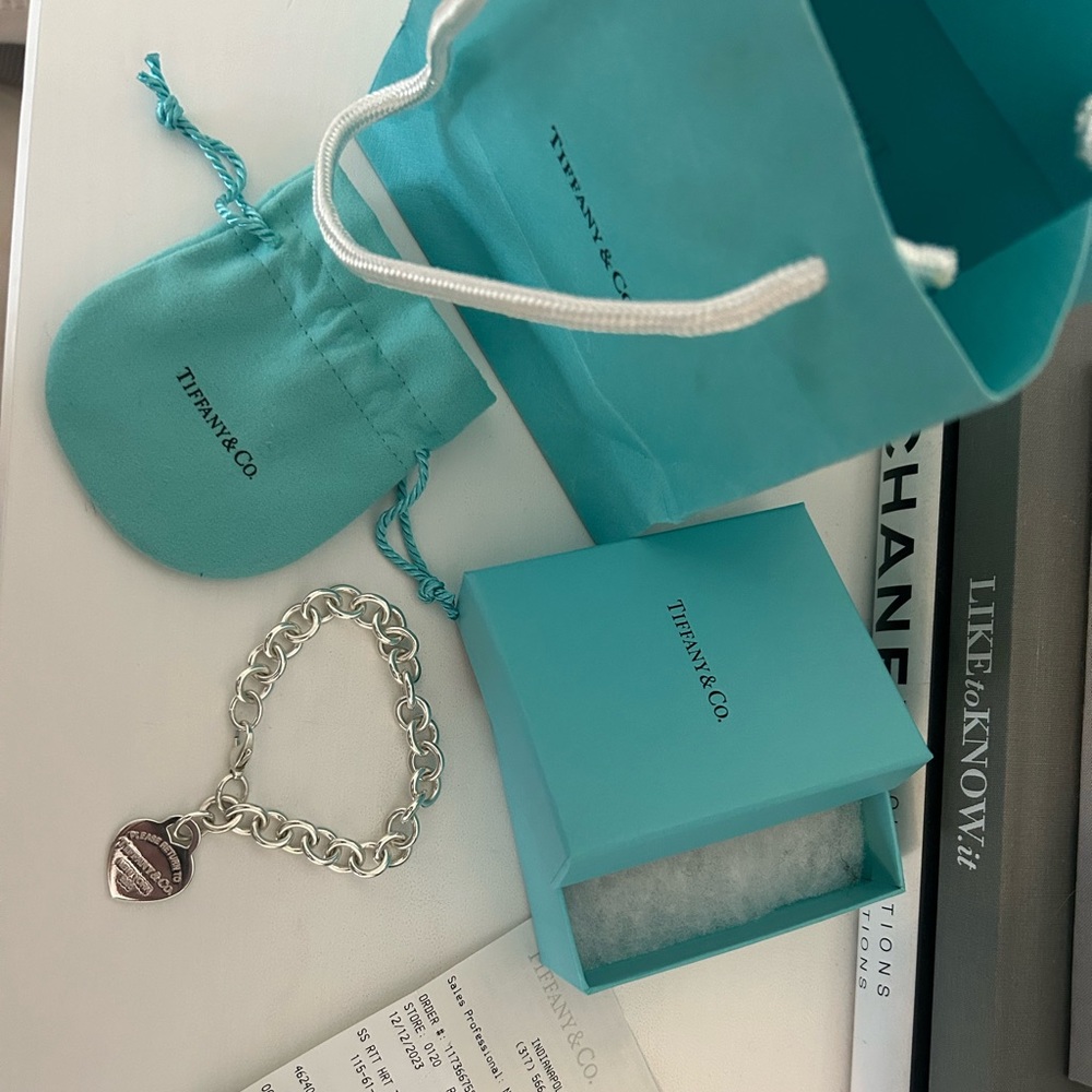 Authentic Tiffany & Co. Heart Tag Charm Bracelet